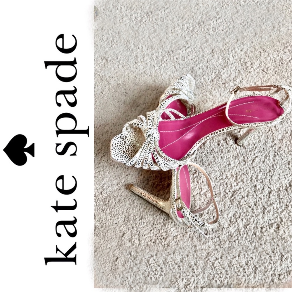 ♠️Kate Spade Kitten Heel Ankle Strap Sandals